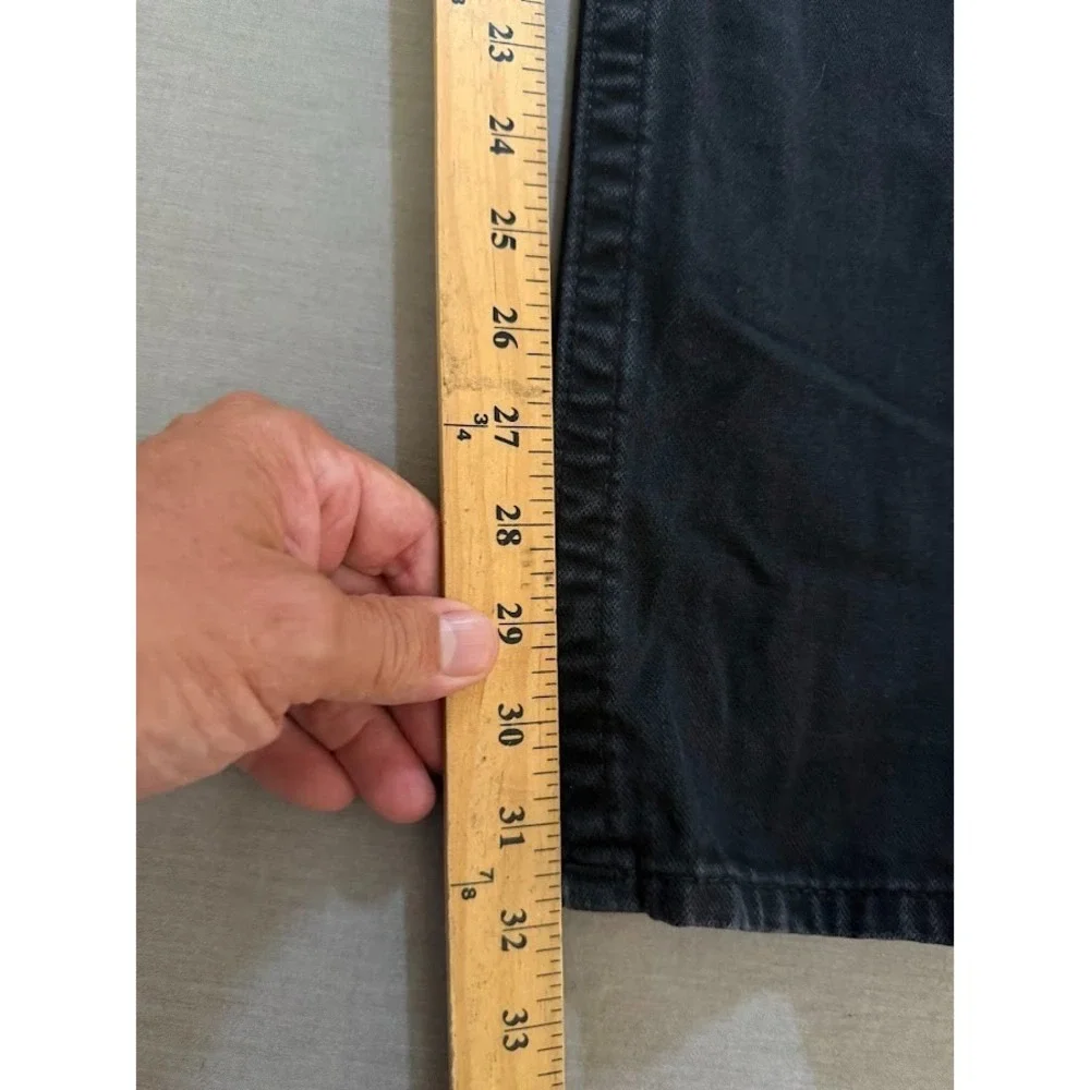 True Religion‎ Jeans Mens 32 Black Denim Skinny No Flap 32x32.